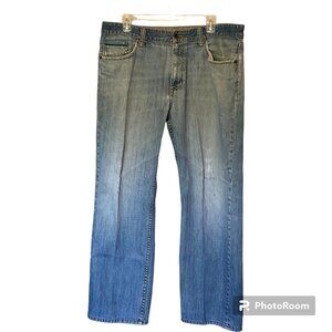 Mavi Jeans Men's 36x30 Light Wash Relaxed Straight Fit Worn Distress Fade Holes